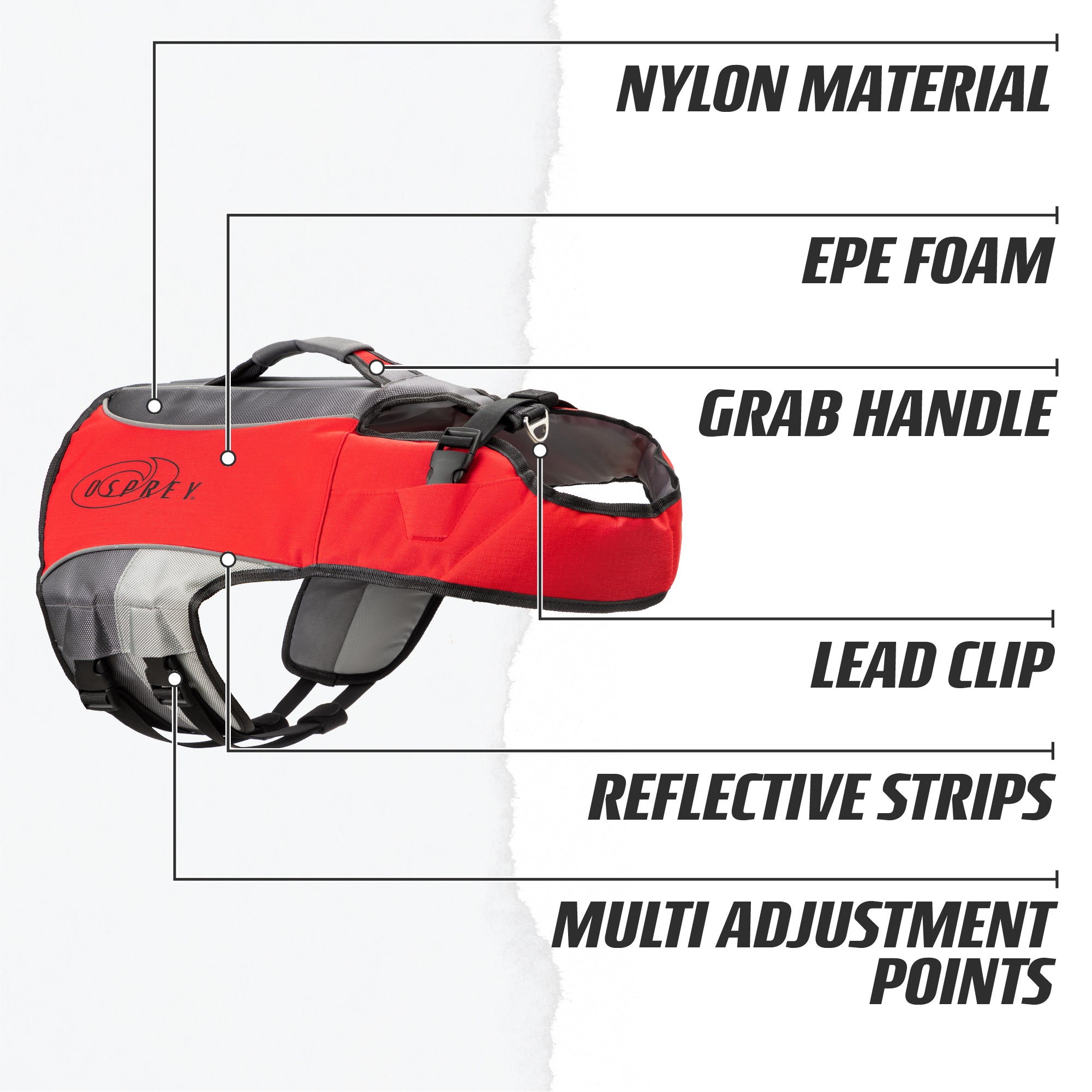 Dog Life Jacket - Red