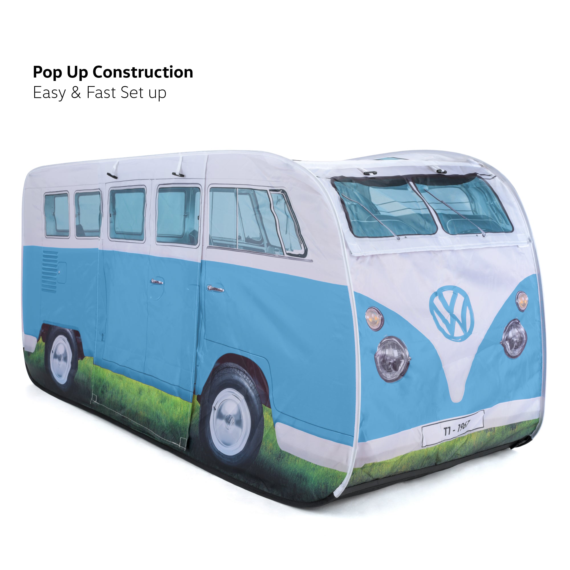 VW Camper Van Kids Pop Up Tent - Dove Blue