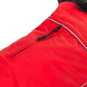 waterproof red dog coat