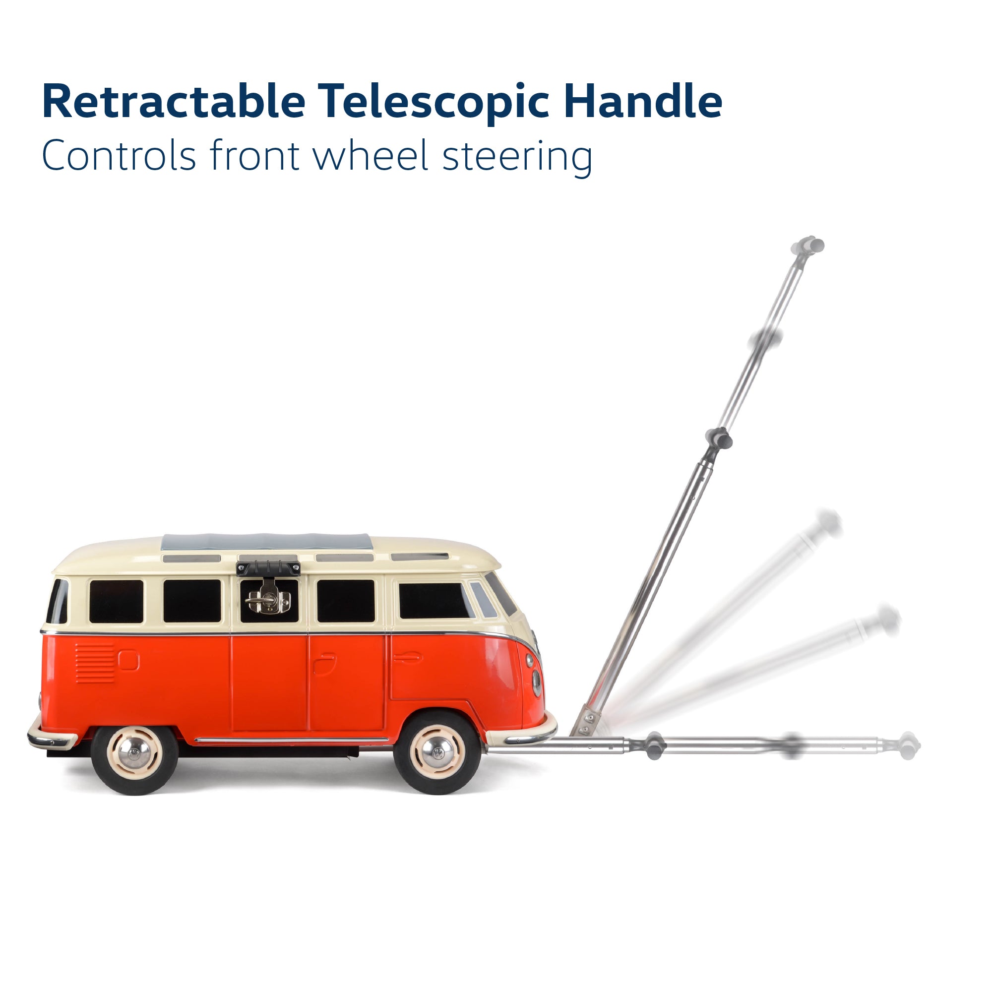 VW 26L Steel Cool Box on Wheels with Handle - Titan Red