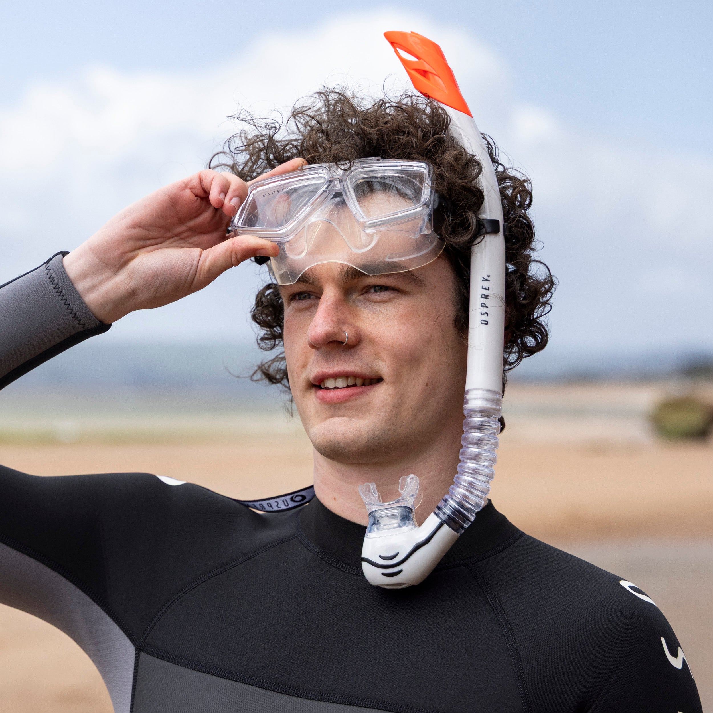Adult Split Lens Snorkel Set - Clear