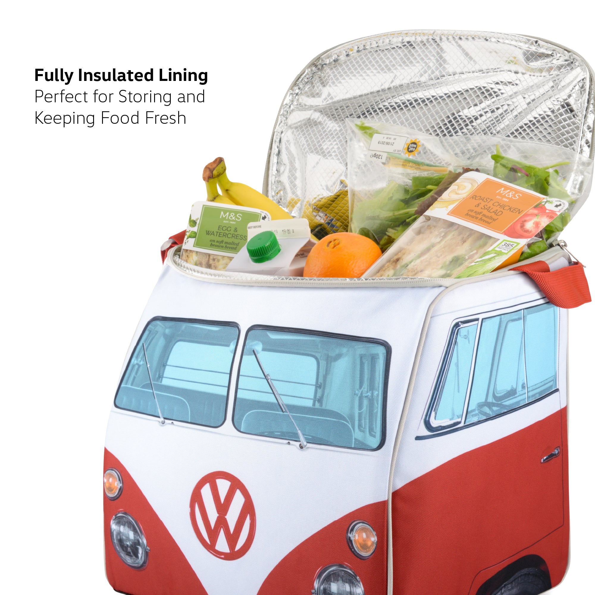 VW Camper Van Large Cooler Bag - Titan Red