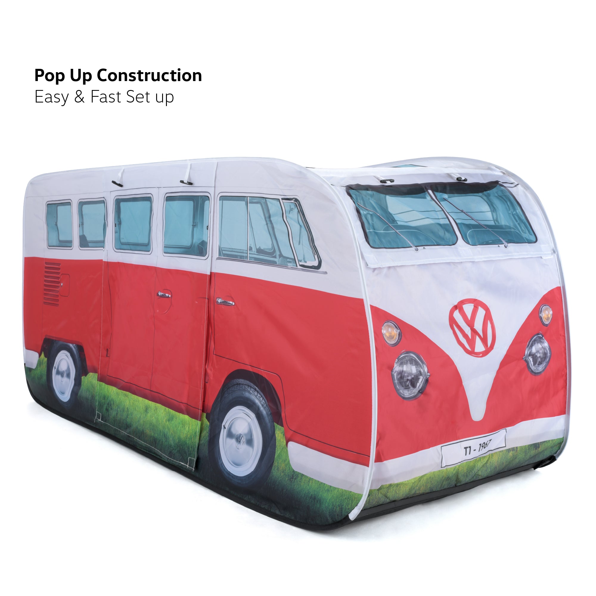VW Camper Van Kids Pop Up Tent - Titan Red