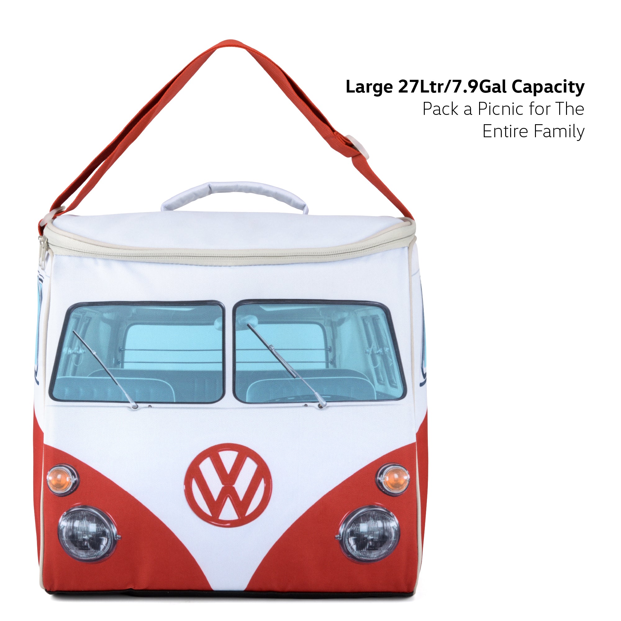 VW Camper Van Large Cooler Bag - Titan Red