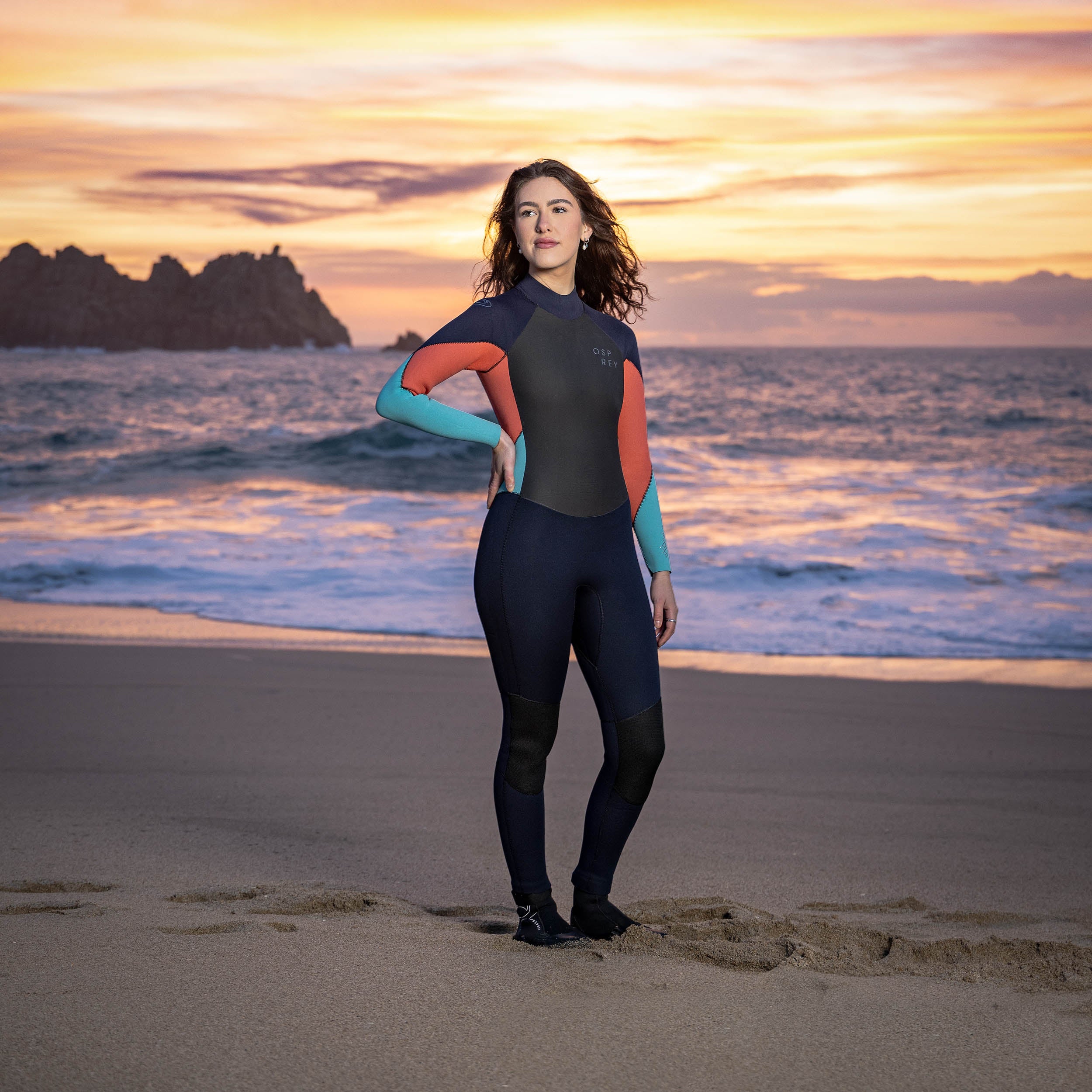 Womens 5mm Zero Full Length Wetsuit - Coral