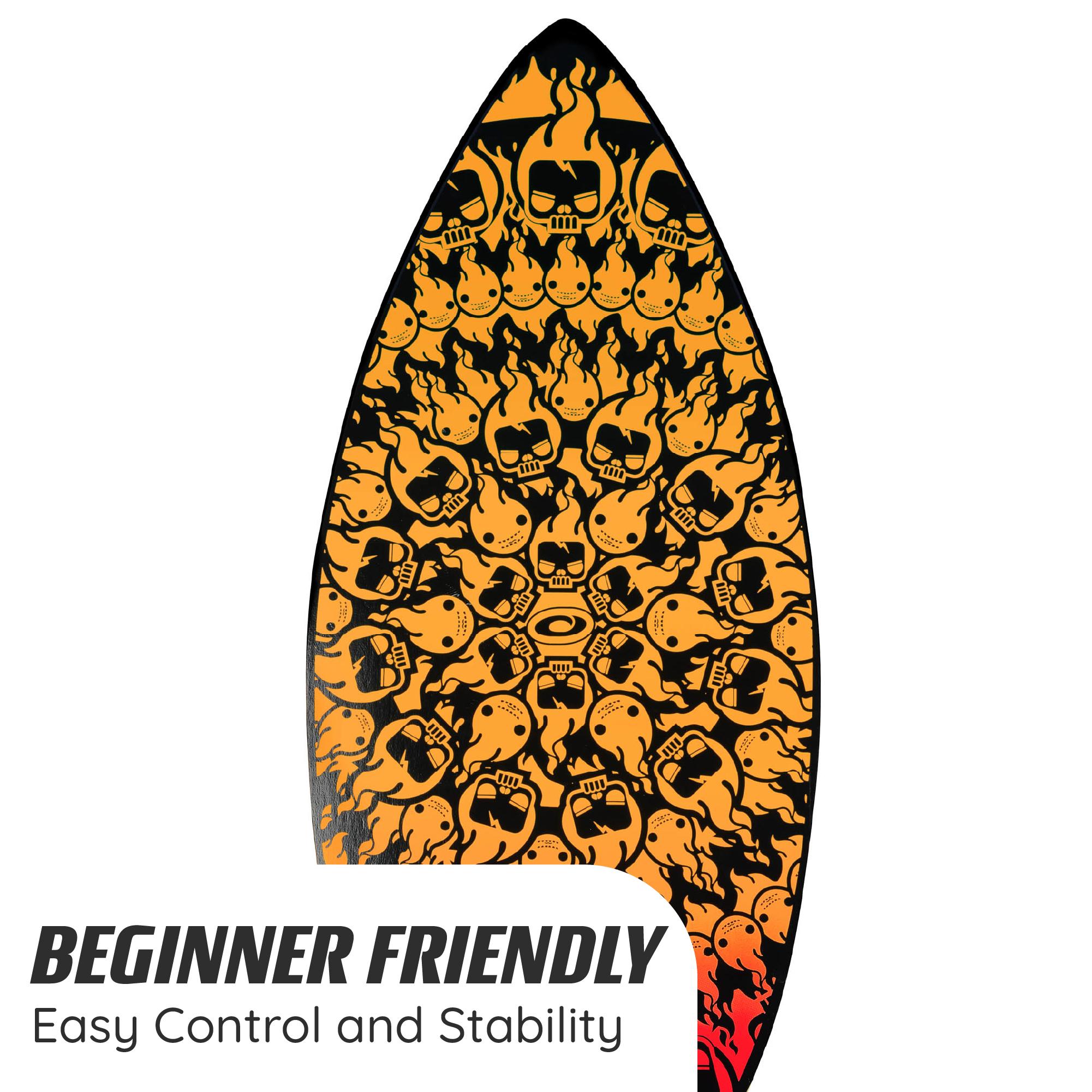 slim beginner skimboard perfect for shallow waves
