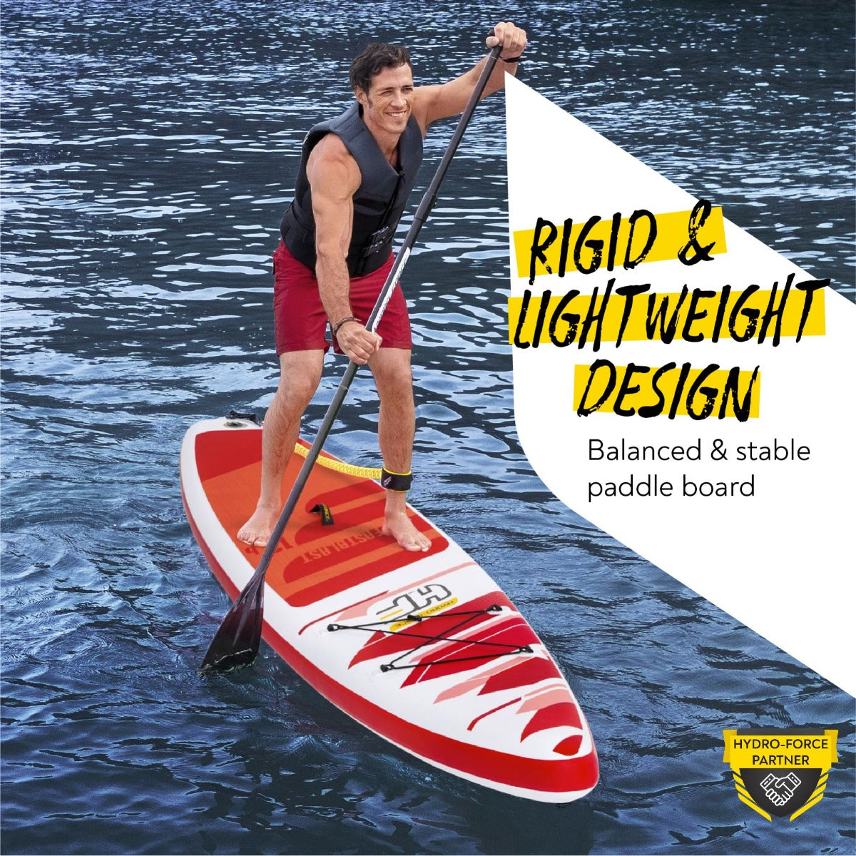 Hydro-Force 12FT 6 SUP Inflatable Stand Up Paddle Board Set FastBlast