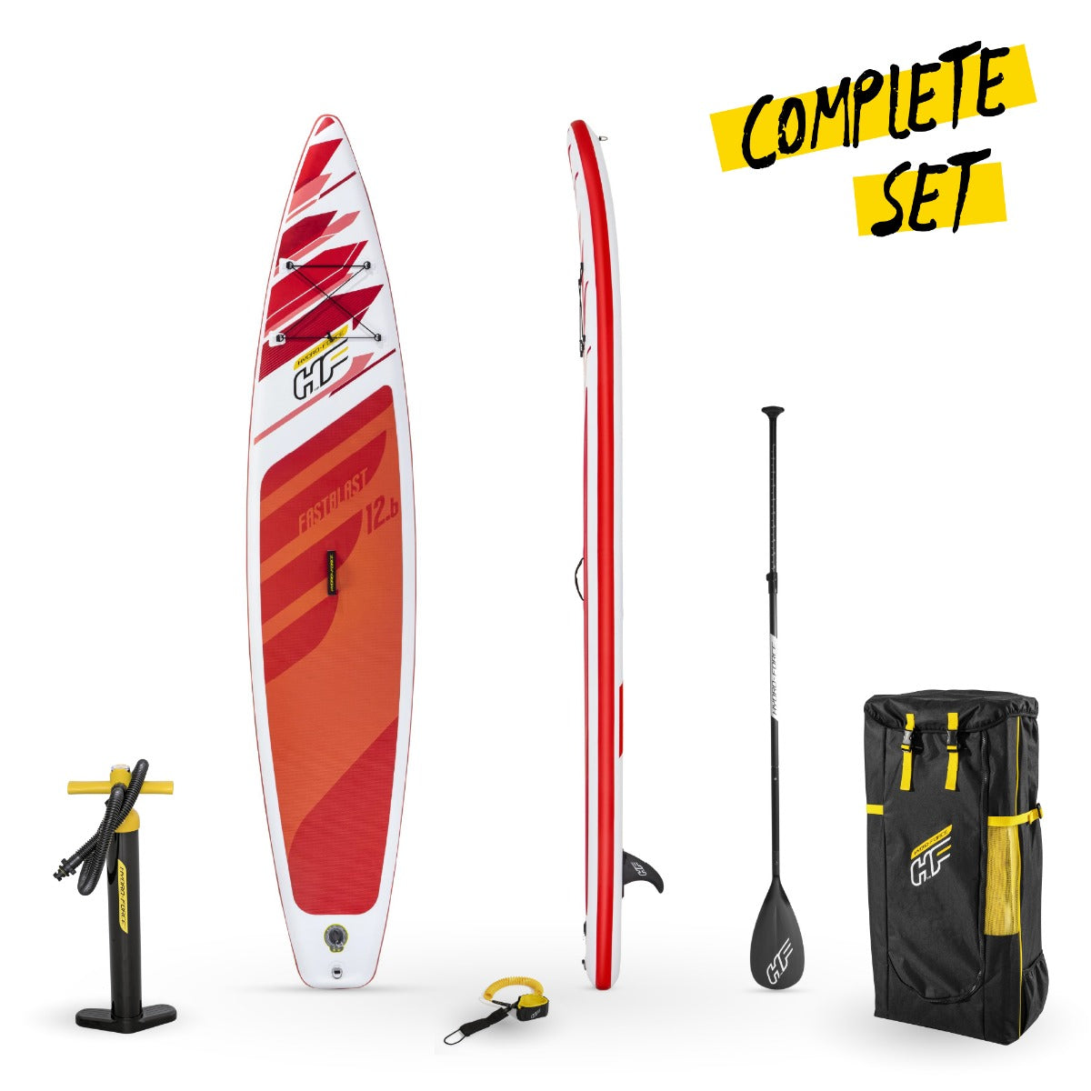 Hydro-Force 12FT 6 SUP Inflatable Stand Up Paddle Board Set FastBlast