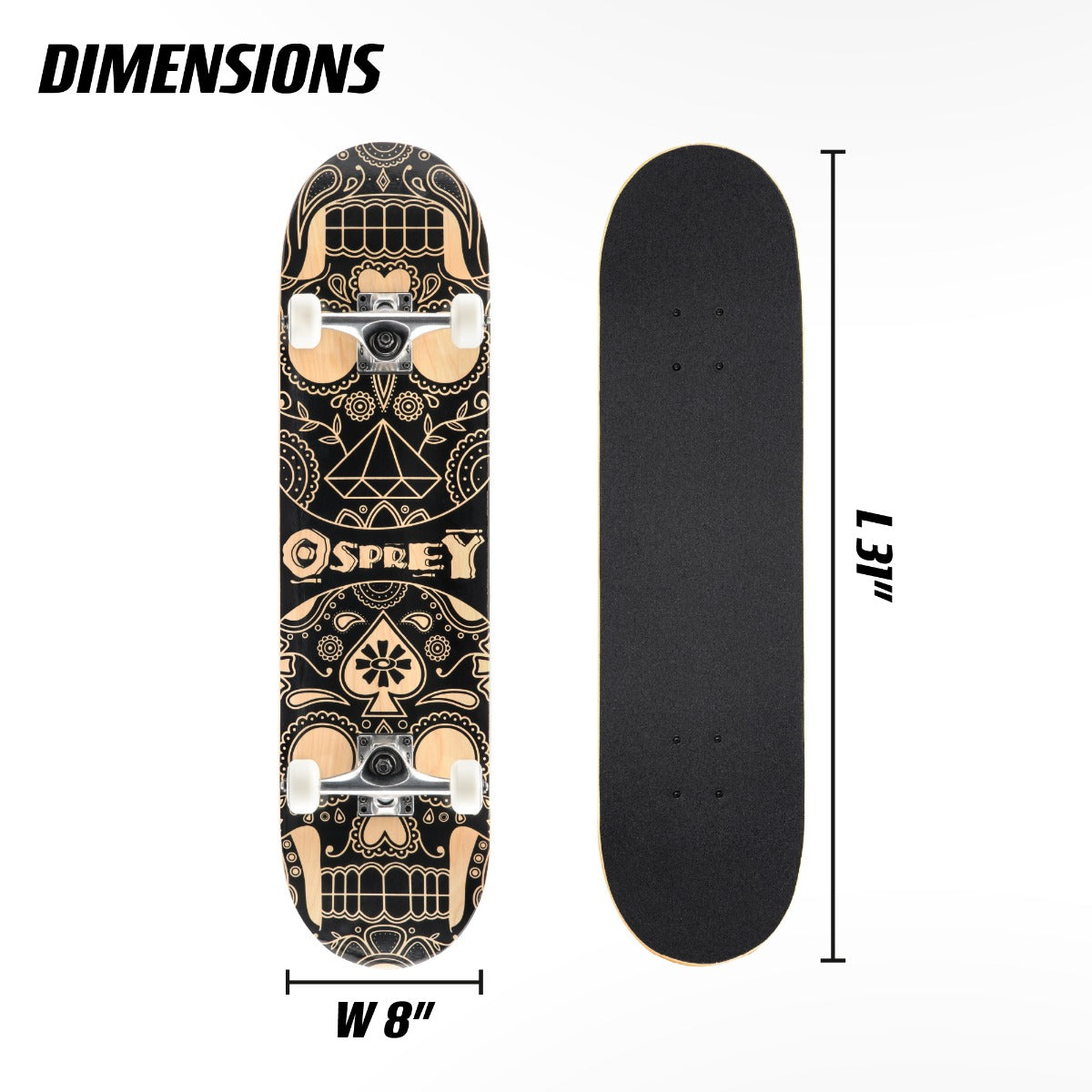 mid size skateboard complete