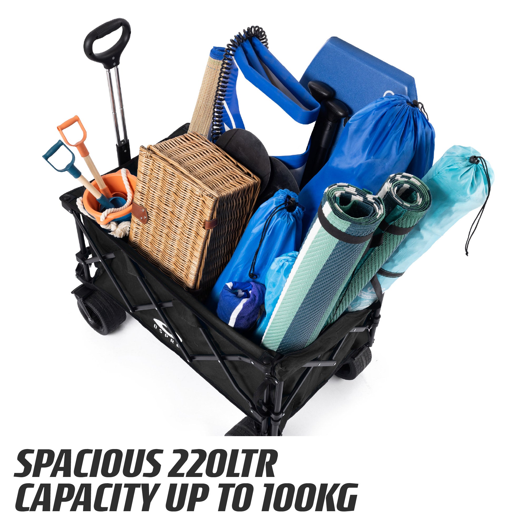 Folding beach trolley