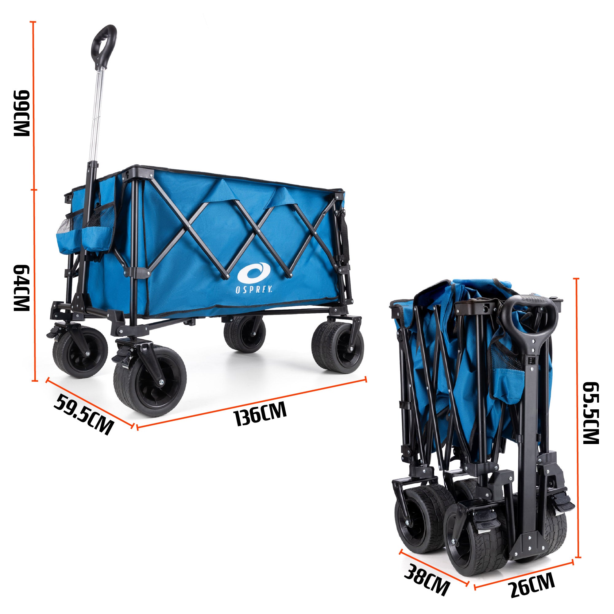 trolley for beach, camping festival trips