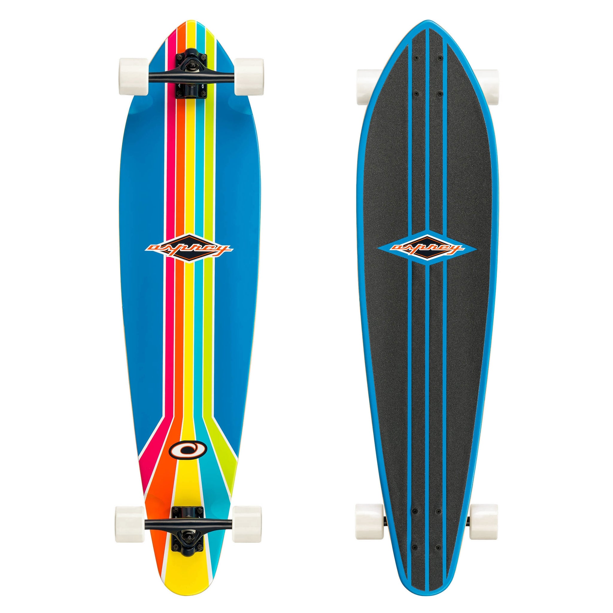 Longboard Osprey Solar Flare Pintail 41" - Roues Larges, Multicolore - Occasion