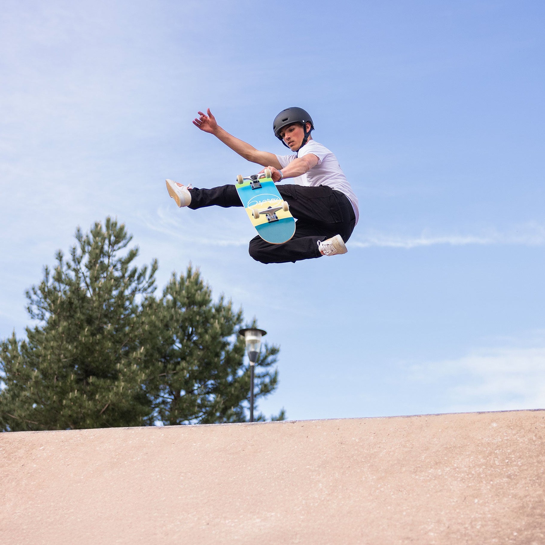 8" x 31" Complete Double Kick Skateboard - Blocks