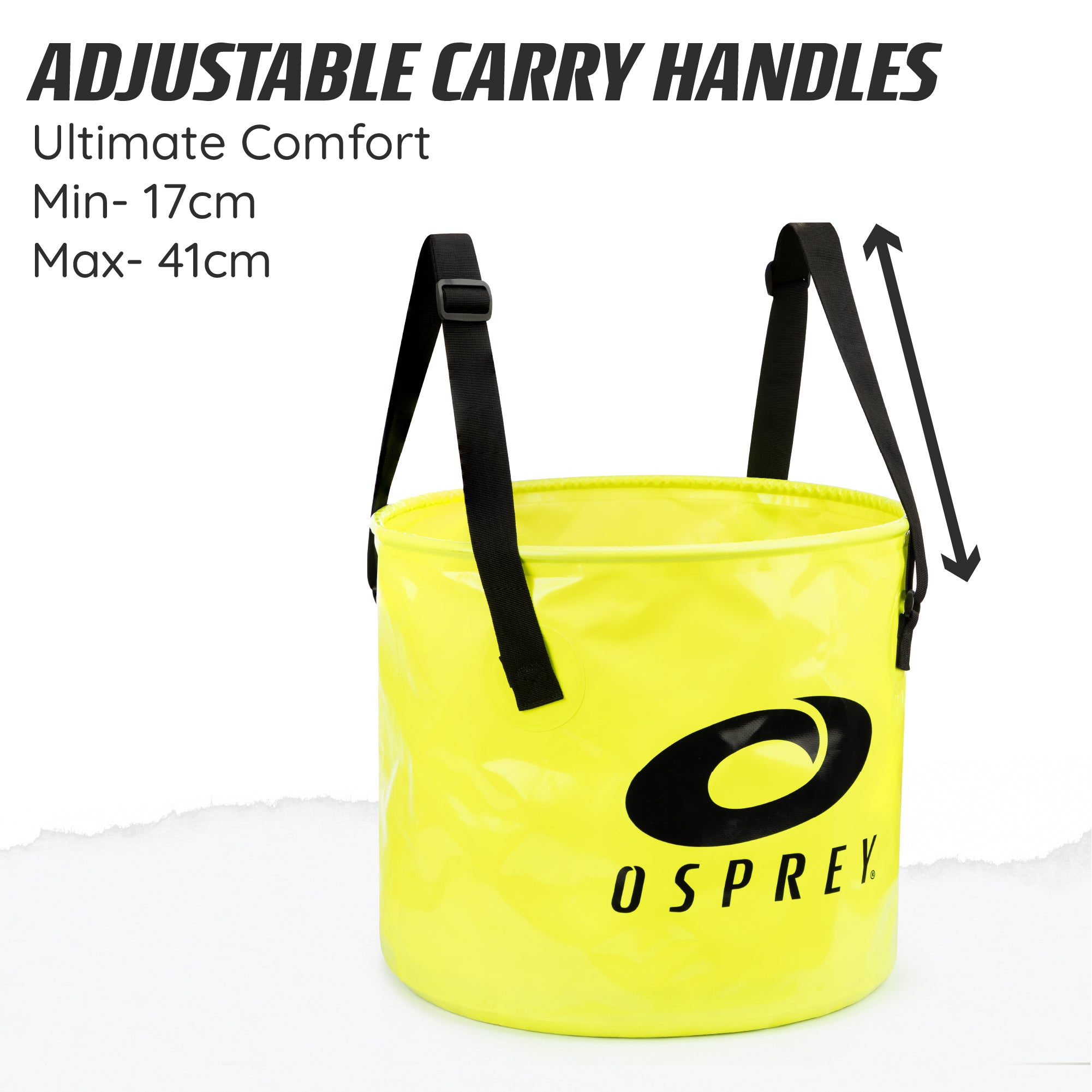 changing bucket with adjustable carry handles