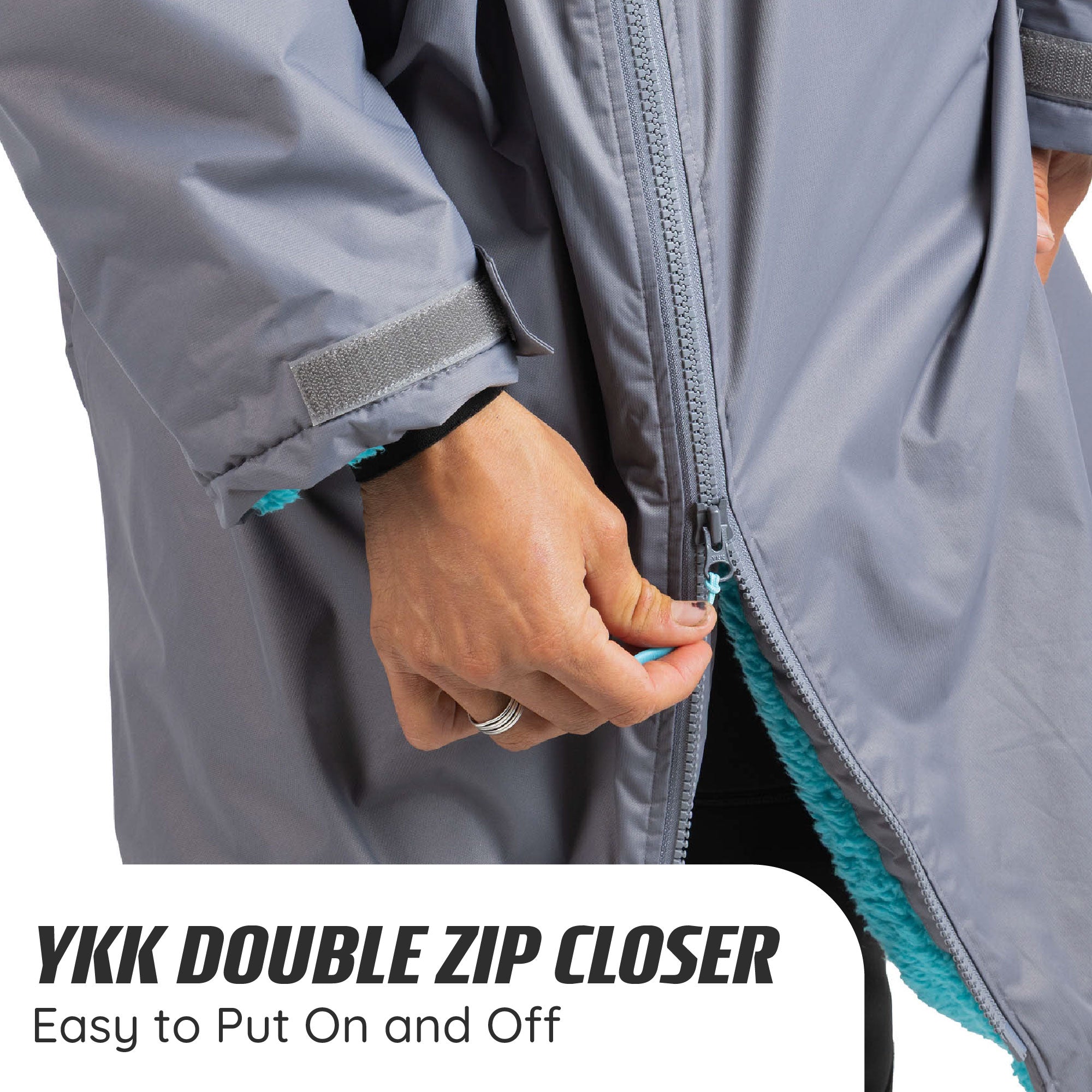 beach changing robe with durable ykk zips