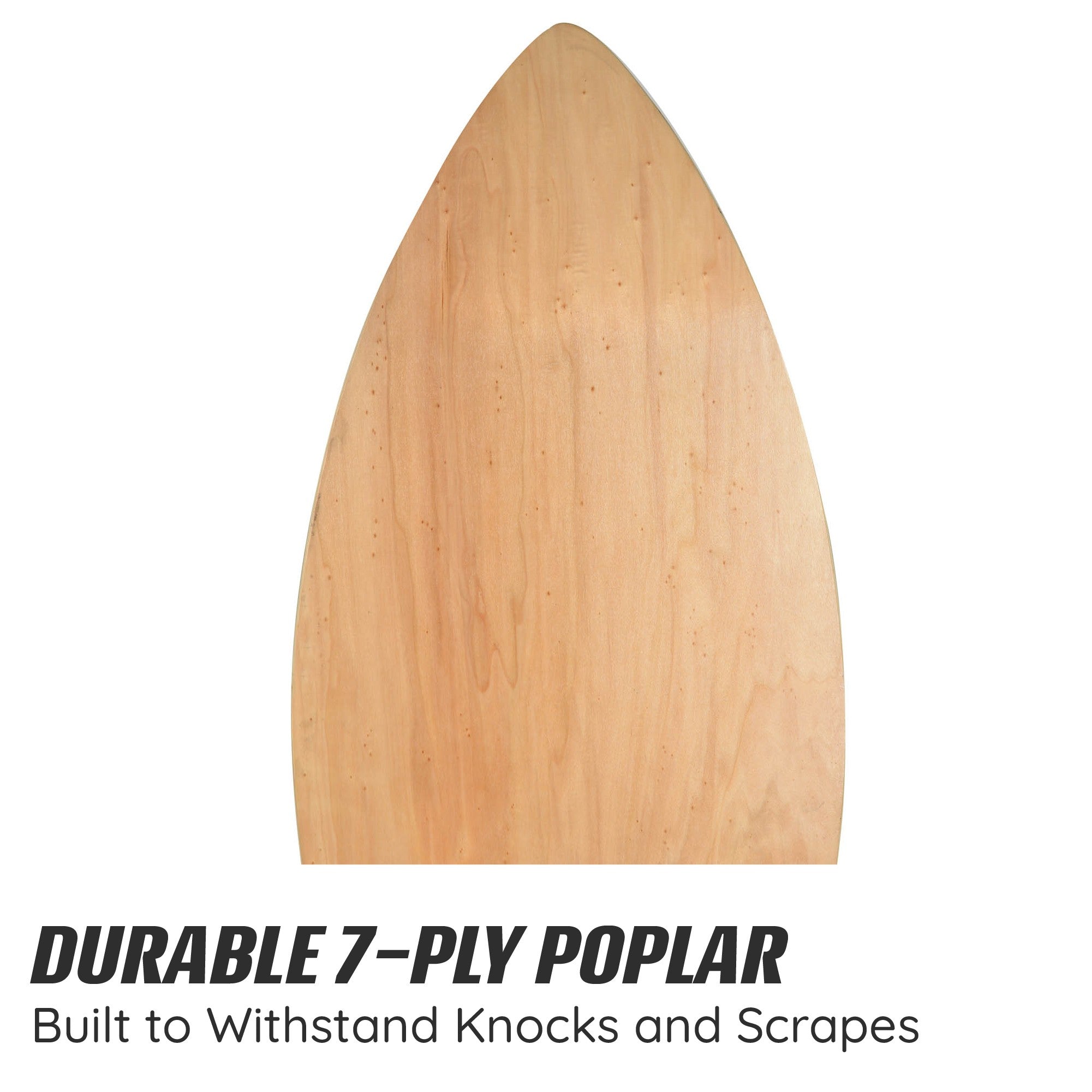7-ply wood deck on an osprey skimboard