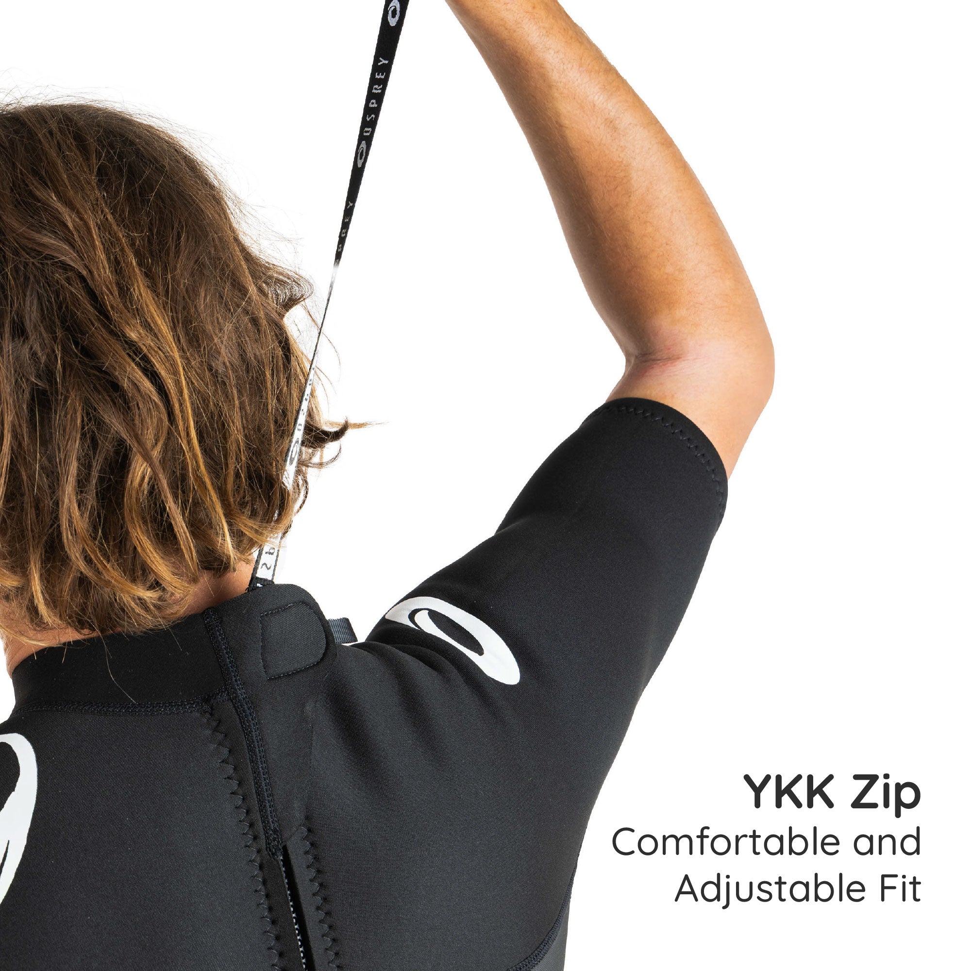 shorty wetsuit with ykk zip