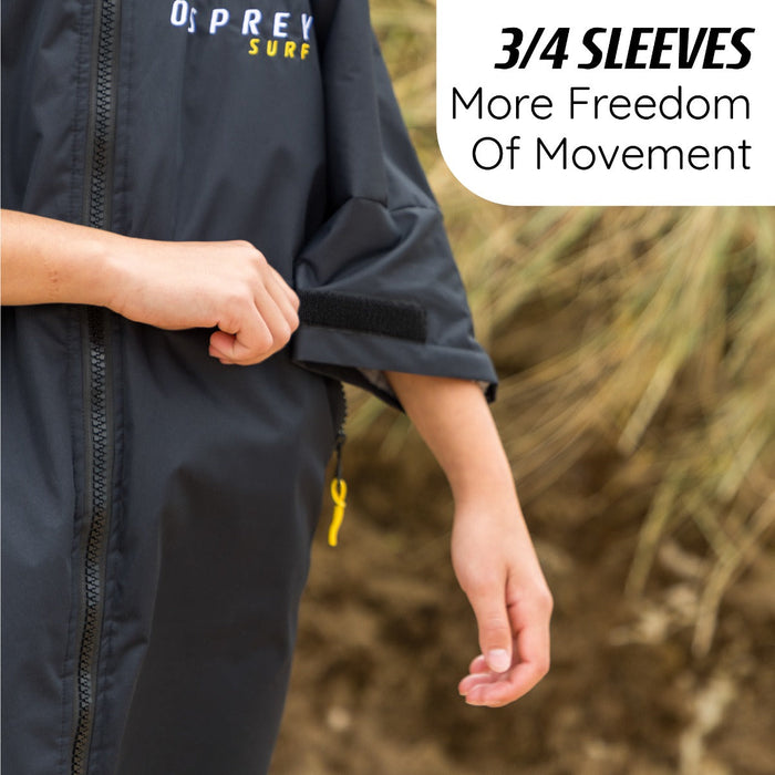 Kids Changing Robe - Black | Surf Accessories | Osprey