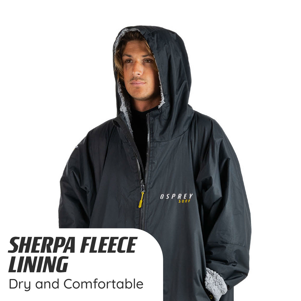 Adult Changing Robe - Black | Surf Accessories | Osprey