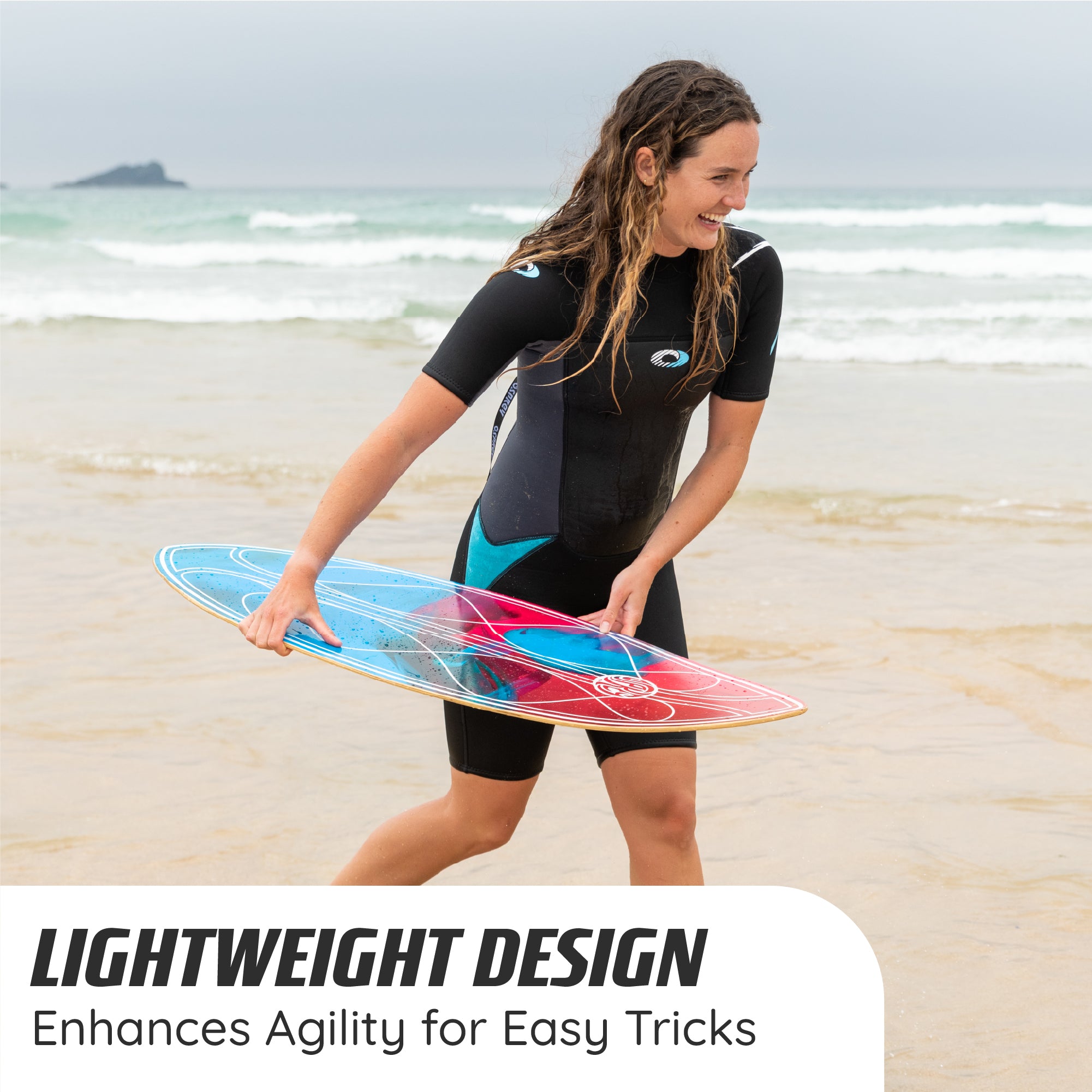 wooden skimboard