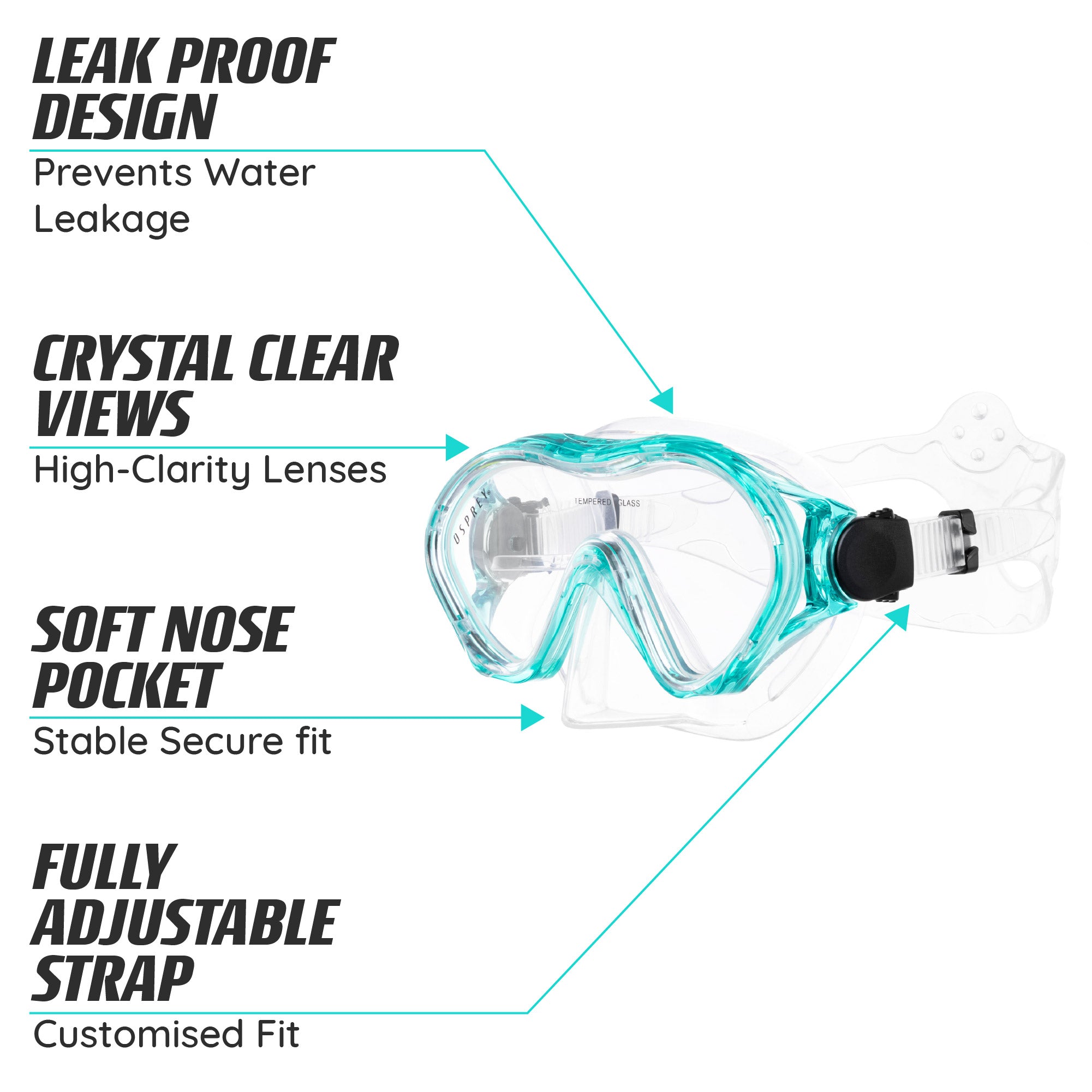 Junior Snorkel Set - Aqua