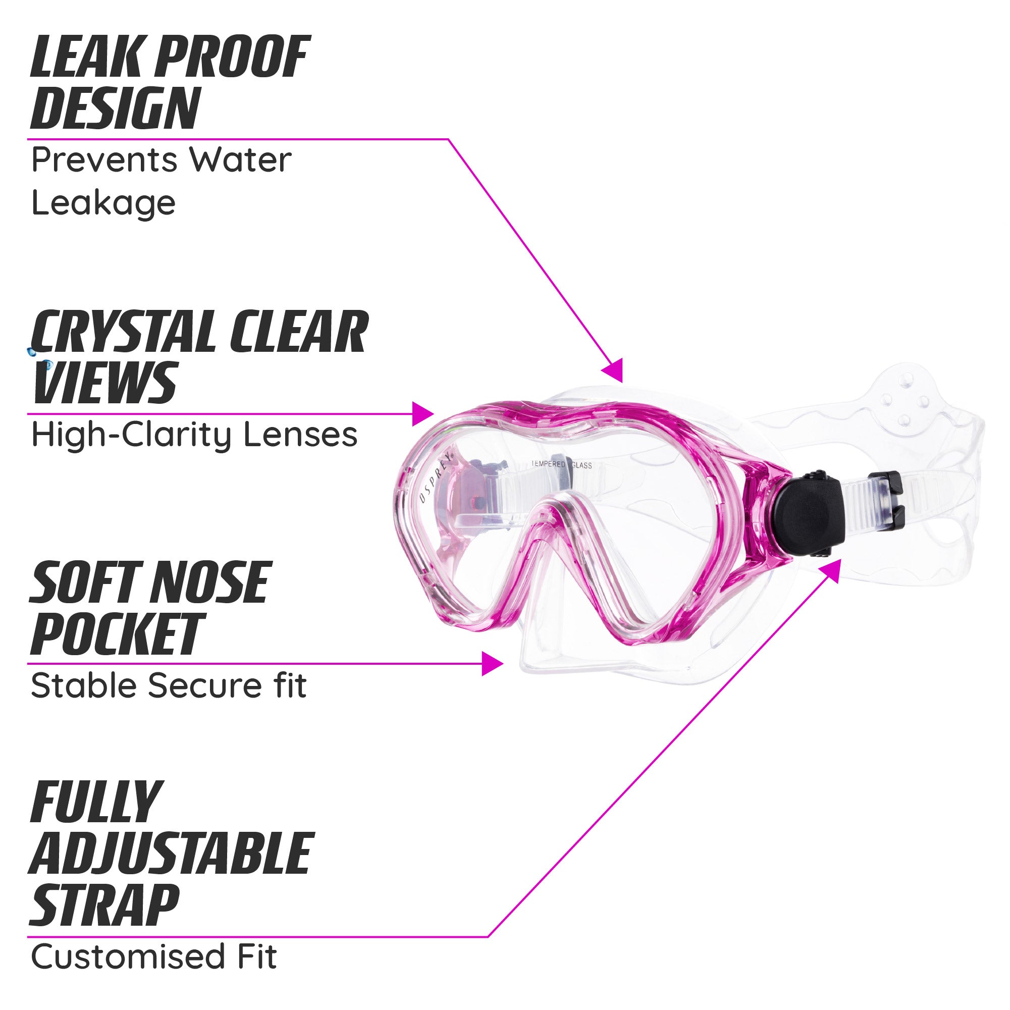 Junior Snorkel Set - Pink