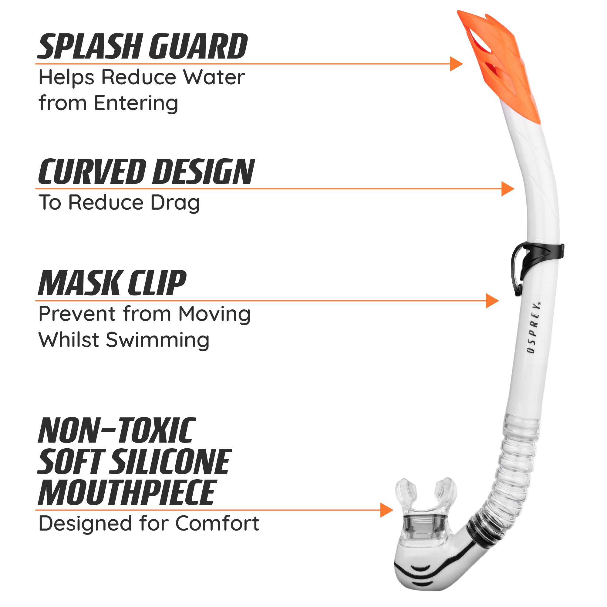 Adult Split Lens Snorkel Set - Clear