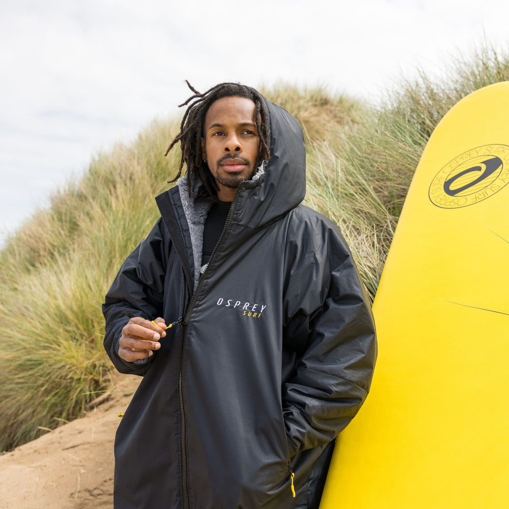 Adult Changing Robe - Black | Surf Accessories | Osprey