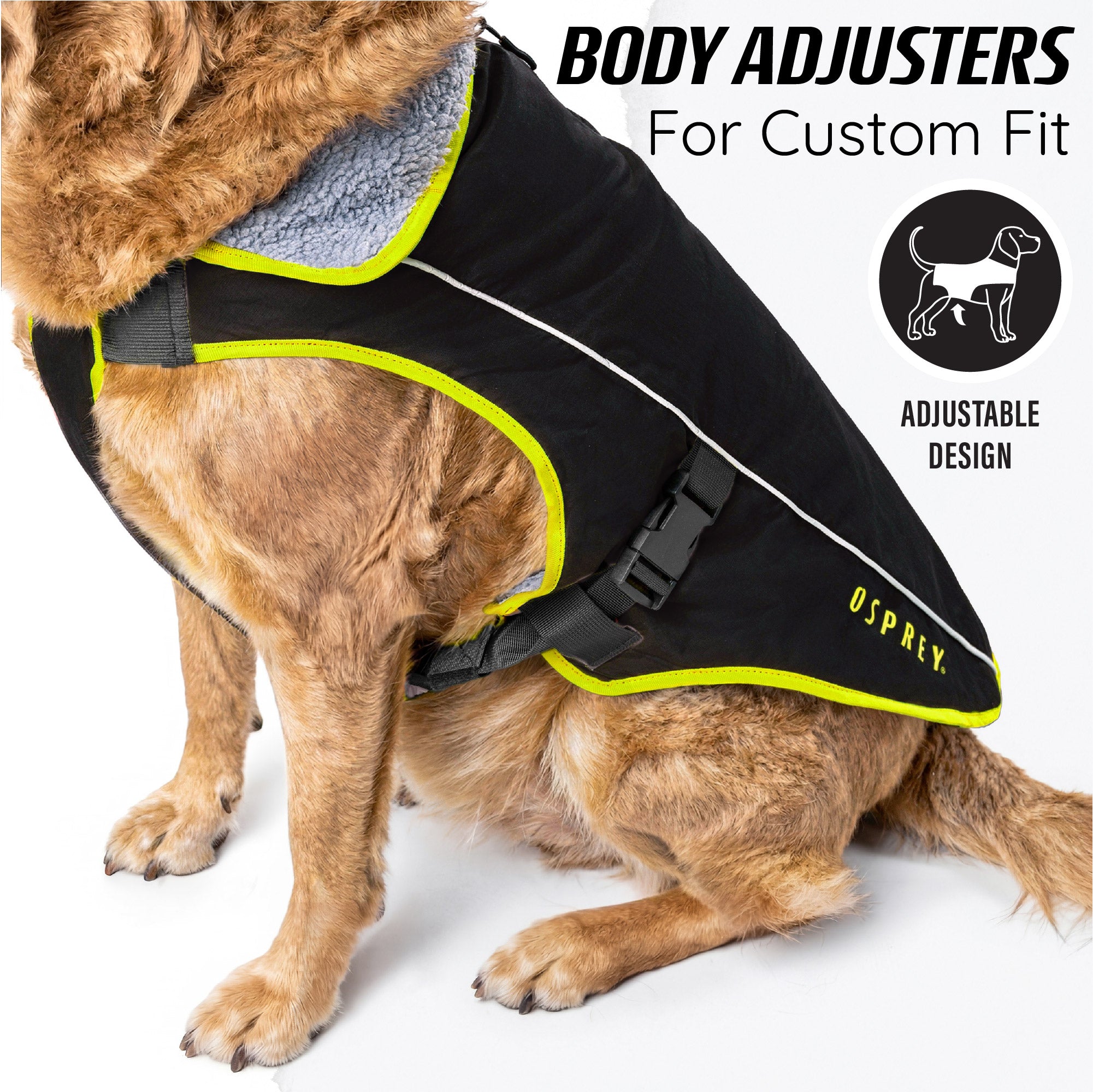 fully adjustable dog coat