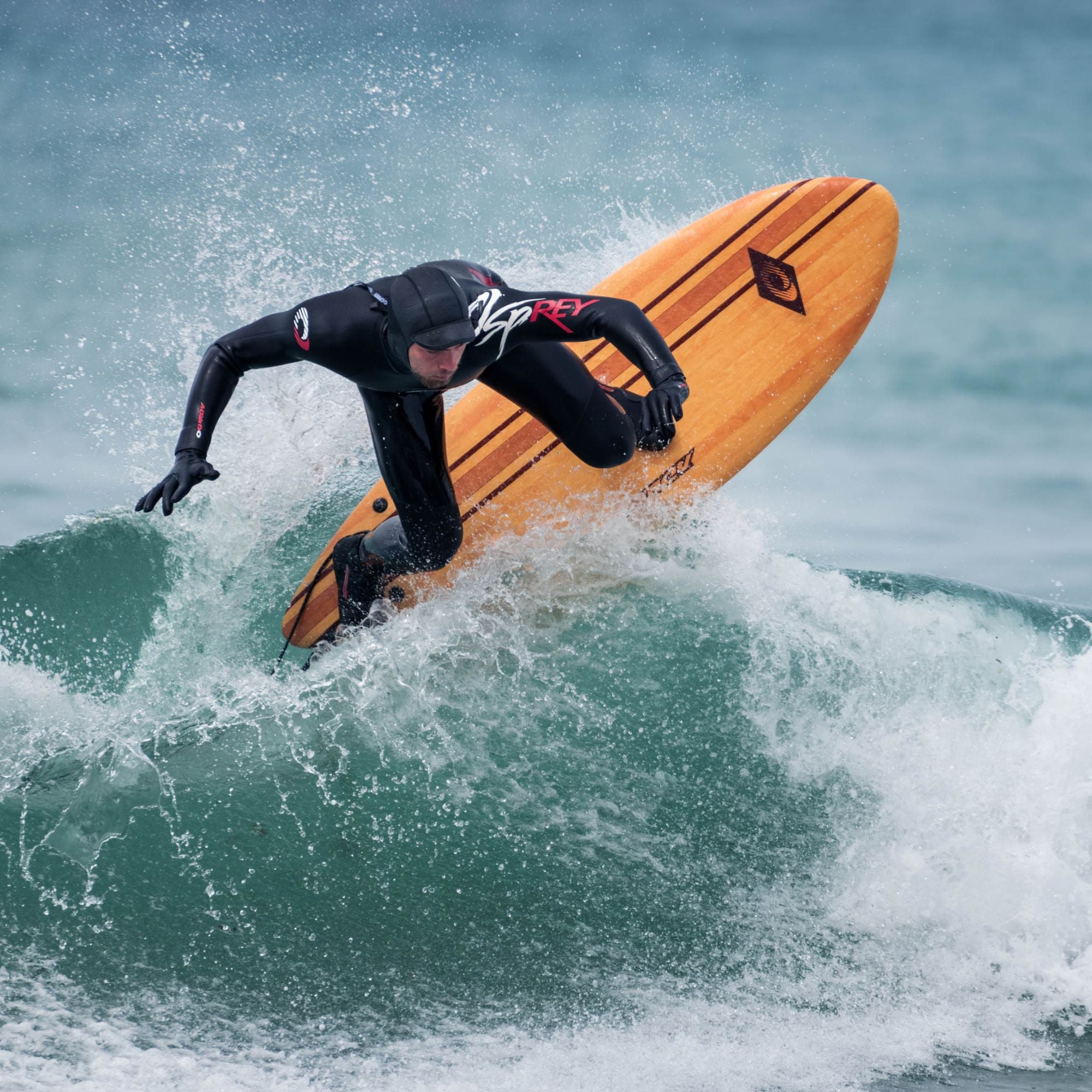 7ft 2in Foam Surfboard- Pinstripe