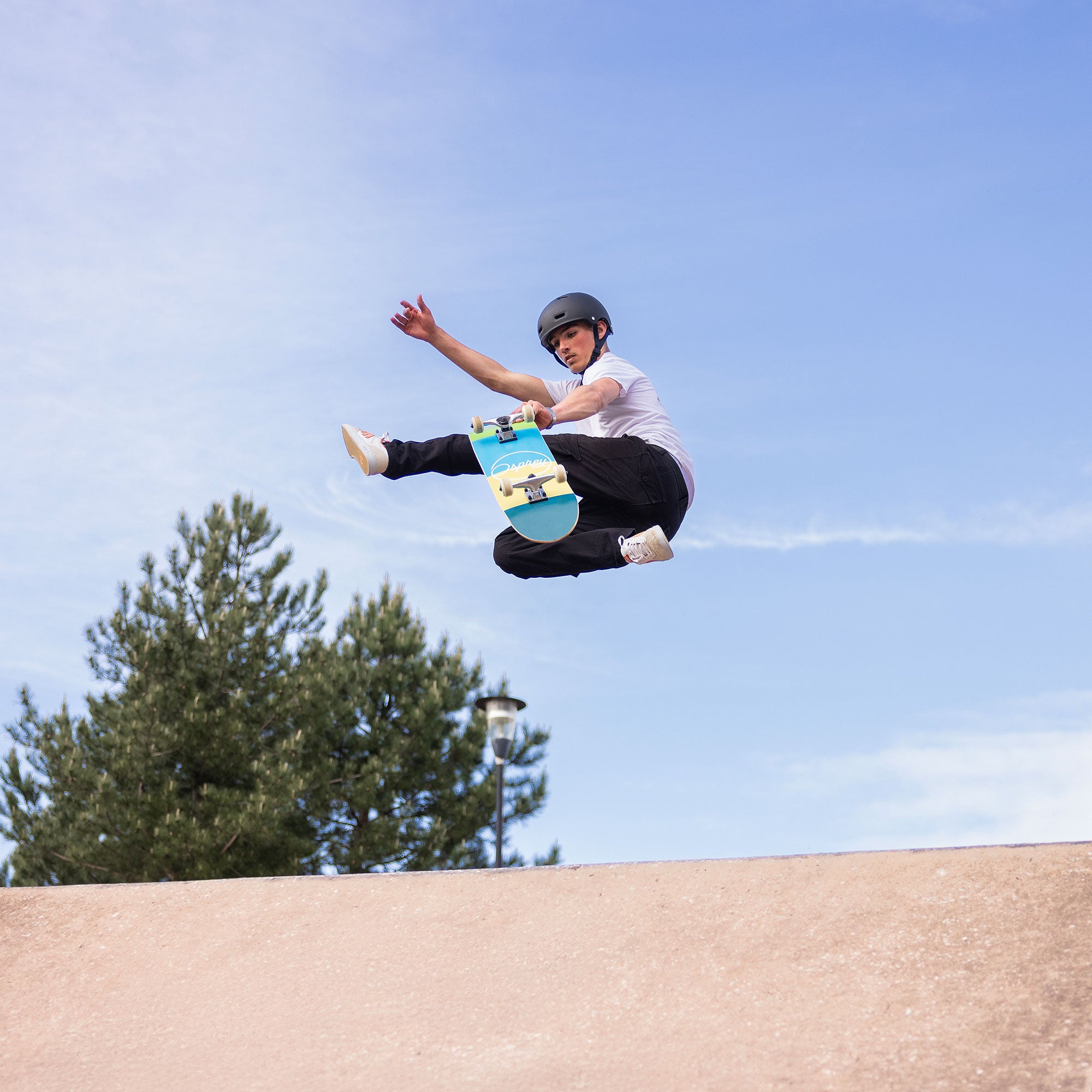8" x 31" Complete Double Kick Skateboard - Blocks