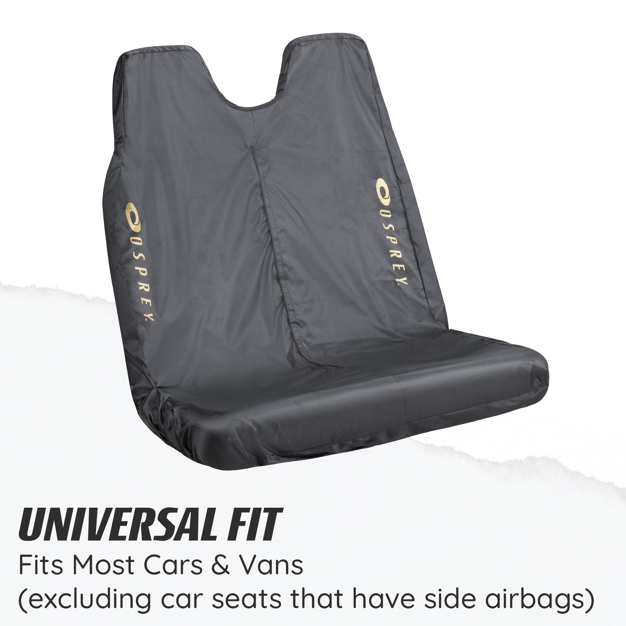 Universal Waterproof Seat Covers For Car Truck SUV Van - 2-Pack Front Bucket Seats With Headrest - Black Racing Style