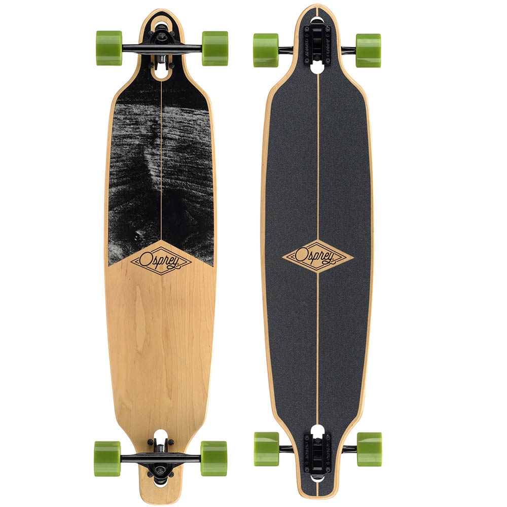 An image of 39" Longboard Skateboard - Twin Tip - Cavity | View All Skateboards | Osprey Act...