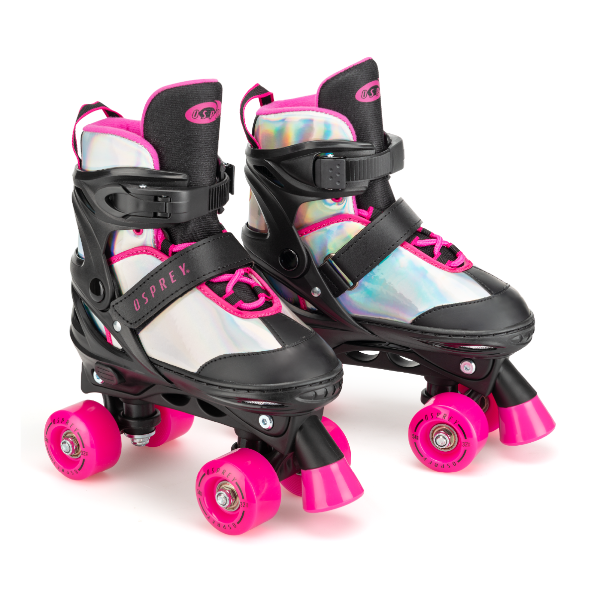 Multiple Sizes and Colours Ages 5+ Kids Roller Skates Adjustable Quad Skates Osprey Surge Boys and Girls 