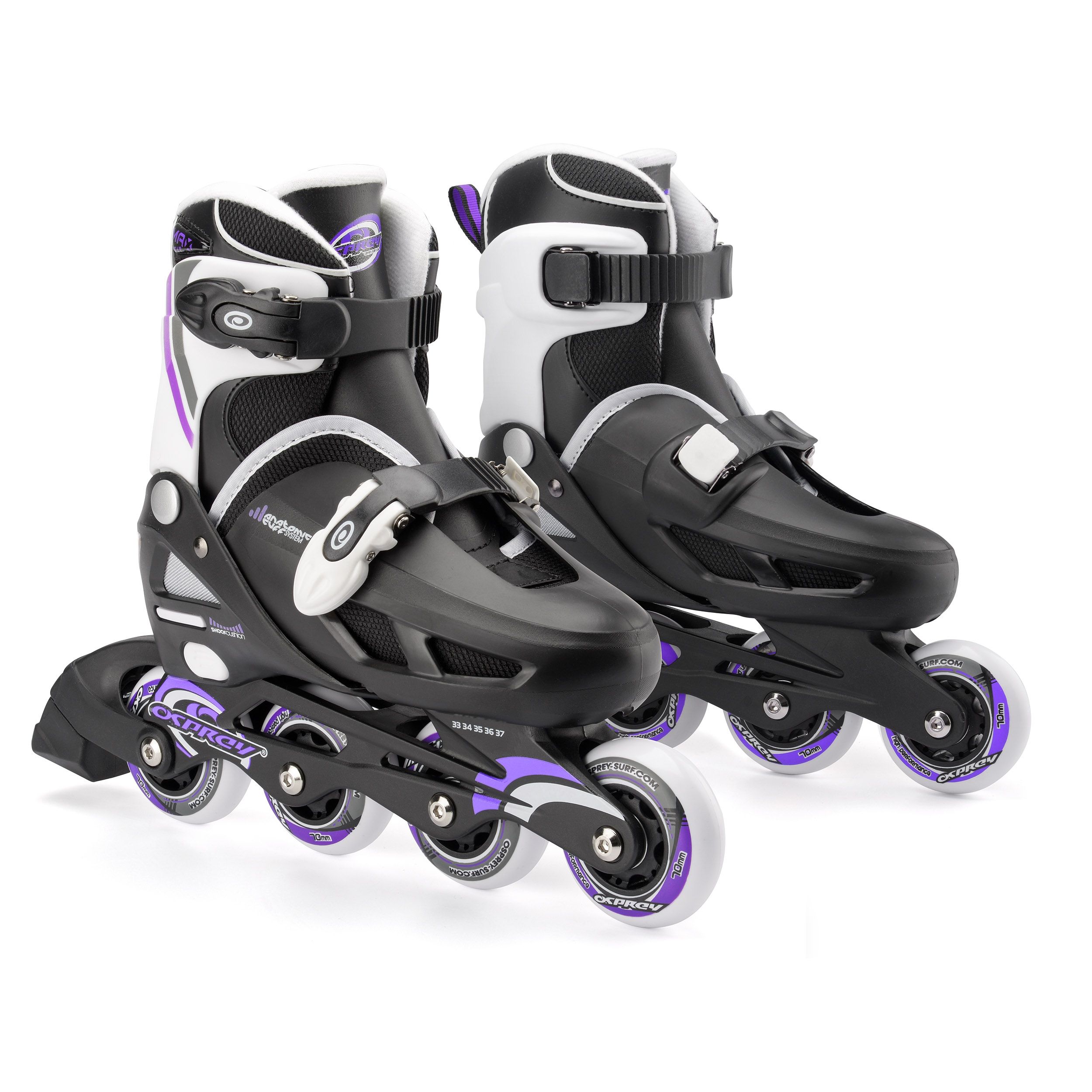 Kids Inline Roller Skates - Purple | Osprey Action Sports