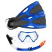 Adults Snorkel Set with Flippers - Blue