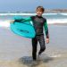 kids green paddleboard wetsuit