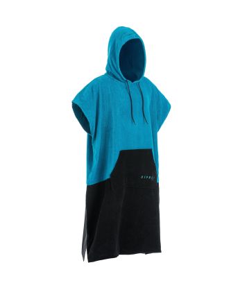 Hooded Towel Poncho - Blue