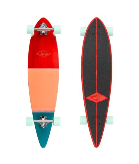 40" Pintail Longboard Skateboard - Wood Gradient