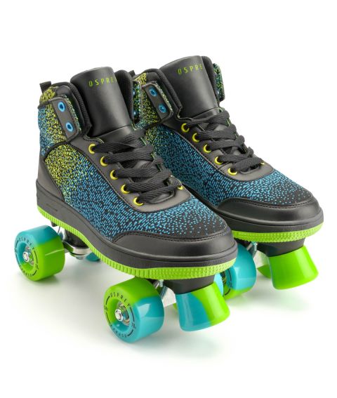 Mid Top Roller Skate Raver - Green/Blue