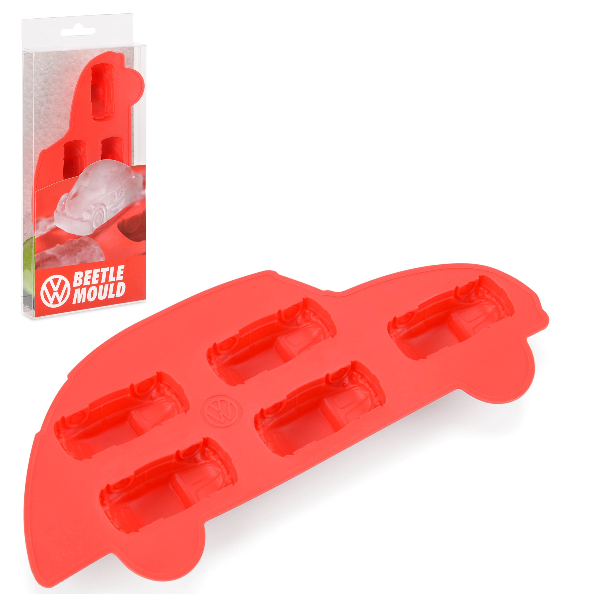 Board Masters Volkswagen Ice Cube Tray with VW Camper Van Shape Cubes 4 Cube Silicone Mould Ice Tray 