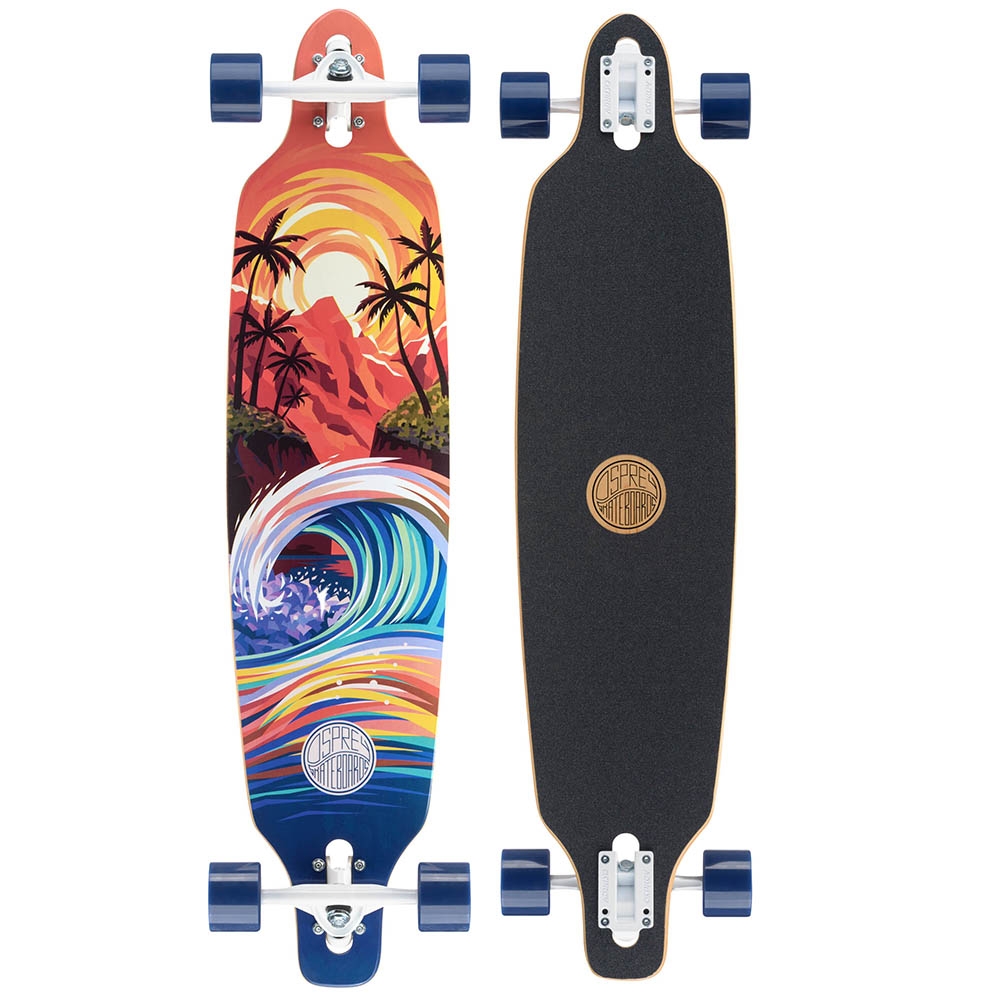 An image of 39" Longboard Skateboard Twin Tip - Sunset | View All Skateboards | Osprey Actio...