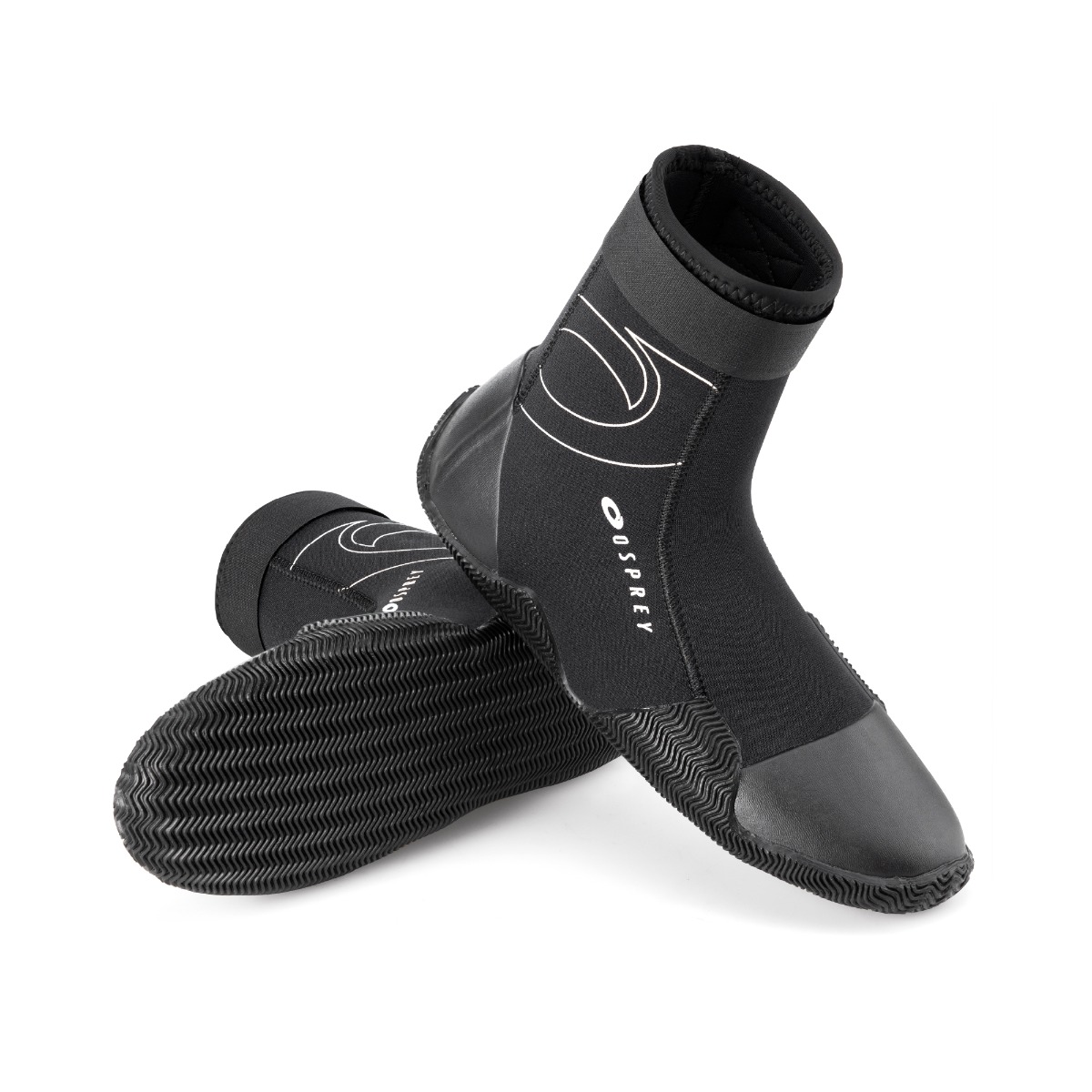 An image of Adults 5mm Wetsuit Boots - Black/Red 5 | | Osprey Action Sports | UK 5/ EU 38