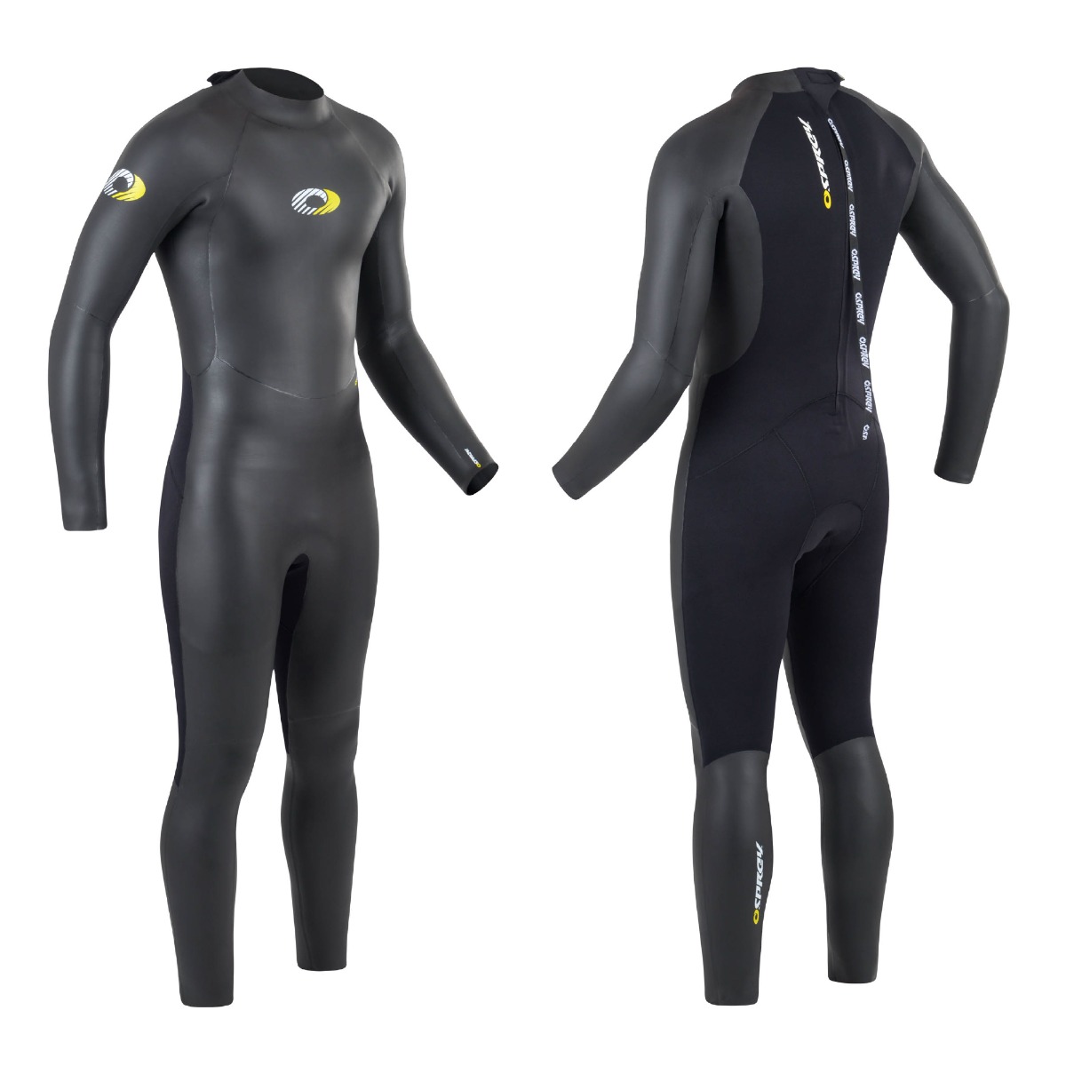 An image of Mens 5mm Triathlon Full Length Wetsuit - Black S Tall | | Osprey Action Sports |...